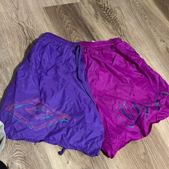 Umbros shorts vintage 90s purple pink size Large - Picture 1 of 8